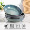 imageAmorArc 85 Large Ceramic Pasta Bowls Set 36oz Stoneware Bowls Set of 6 for Kitchen Reavtive Glaze BowlsMicrowaveDishwasher Safe for PastaSaladOatmealCeylon BlueCeylon Blue