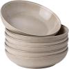imageAmorArc 85 Large Ceramic Pasta Bowls Set 36oz Stoneware Bowls Set of 6 for Kitchen Reavtive Glaze BowlsMicrowaveDishwasher Safe for PastaSaladOatmealCeylon BlueCappuccino