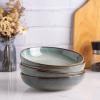 imageAmorArc 85 Large Ceramic Pasta Bowls Set 36oz Stoneware Bowls Set of 6 for Kitchen Reavtive Glaze BowlsMicrowaveDishwasher Safe for PastaSaladOatmealCeylon BlueOcean Blue