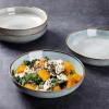 imageAmorArc 85 Large Ceramic Pasta Bowls Set 36oz Stoneware Bowls Set of 6 for Kitchen Reavtive Glaze BowlsMicrowaveDishwasher Safe for PastaSaladOatmealCeylon BlueOcean Blue