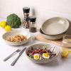 imageAmorArc 85 Large Ceramic Pasta Bowls Set 36oz Stoneware Bowls Set of 6 for Kitchen Reavtive Glaze BowlsMicrowaveDishwasher Safe for PastaSaladOatmealCeylon BlueCappuccino