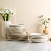 imageAmorArc 85 Large Ceramic Pasta Bowls Set 36oz Stoneware Bowls Set of 6 for Kitchen Reavtive Glaze BowlsMicrowaveDishwasher Safe for PastaSaladOatmealCeylon BluePearl White
