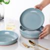 imageAmorArc 875 Large Ceramic Pasta Bowls 36oz Handpainted Stoneware Bowls Set of 4 MicrowaveampampDishwasher Safe Bowls with Rustic Terracotta Underside for Pasta Salad MultiColorStone Blue