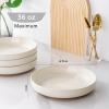 imageAmorArc 875 Large Ceramic Pasta Bowls 36oz Handpainted Stoneware Bowls Set of 4 MicrowaveampampDishwasher Safe Bowls with Rustic Terracotta Underside for Pasta Salad MultiColorLight Beige