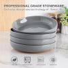 imageAmorArc 875 Large Ceramic Pasta Bowls 36oz Handpainted Stoneware Bowls Set of 4 MicrowaveampampDishwasher Safe Bowls with Rustic Terracotta Underside for Pasta Salad MultiColorLimestone