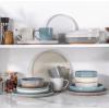 imageAmorArc 875 Large Ceramic Pasta Bowls 36oz Handpainted Stoneware Bowls Set of 4 MicrowaveampampDishwasher Safe Bowls with Rustic Terracotta Underside for Pasta Salad MultiColorMulticolor