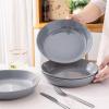 imageAmorArc 875 Large Ceramic Pasta Bowls 36oz Handpainted Stoneware Bowls Set of 4 MicrowaveampampDishwasher Safe Bowls with Rustic Terracotta Underside for Pasta Salad MultiColorLimestone