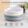 imageAmorArc 875 Large Ceramic Pasta Bowls 36oz Handpainted Stoneware Bowls Set of 4 MicrowaveampampDishwasher Safe Bowls with Rustic Terracotta Underside for Pasta Salad MultiColorMulticolor
