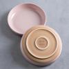 imageAmorArc 875 Large Ceramic Pasta Bowls 36oz Handpainted Stoneware Bowls Set of 4 MicrowaveampampDishwasher Safe Bowls with Rustic Terracotta Underside for Pasta Salad MultiColorCloud Pink