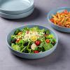 imageAmorArc 875 Large Ceramic Pasta Bowls 36oz Handpainted Stoneware Bowls Set of 4 MicrowaveampampDishwasher Safe Bowls with Rustic Terracotta Underside for Pasta Salad MultiColorStone Blue