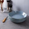 imageAmorArc 875 Large Ceramic Pasta Bowls 36oz Handpainted Stoneware Bowls Set of 4 MicrowaveampampDishwasher Safe Bowls with Rustic Terracotta Underside for Pasta Salad MultiColorStone Blue