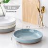imageAmorArc 875 Large Ceramic Pasta Bowls 36oz Handpainted Stoneware Bowls Set of 4 MicrowaveampampDishwasher Safe Bowls with Rustic Terracotta Underside for Pasta Salad MultiColorMulticolor