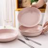 imageAmorArc 875 Large Ceramic Pasta Bowls 36oz Handpainted Stoneware Bowls Set of 4 MicrowaveampampDishwasher Safe Bowls with Rustic Terracotta Underside for Pasta Salad MultiColorCloud Pink