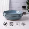 imageAmorArc 875 Large Ceramic Pasta Bowls 36oz Handpainted Stoneware Bowls Set of 4 MicrowaveampampDishwasher Safe Bowls with Rustic Terracotta Underside for Pasta Salad MultiColorStone Blue