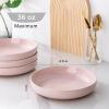 imageAmorArc 875 Large Ceramic Pasta Bowls 36oz Handpainted Stoneware Bowls Set of 4 MicrowaveampampDishwasher Safe Bowls with Rustic Terracotta Underside for Pasta Salad MultiColorCloud Pink