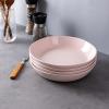 imageAmorArc 875 Large Ceramic Pasta Bowls 36oz Handpainted Stoneware Bowls Set of 4 MicrowaveampampDishwasher Safe Bowls with Rustic Terracotta Underside for Pasta Salad MultiColorCloud Pink