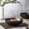 imageAmorArc 875 Large Pasta Bowls 42 ounce Deep Stoneware Bowls Set of 4 for Kitchen Wide Bowl for PastaSaladFruitOatmealSoup MicrowaveampampDishwasher SafeMatte BlackMatte Black