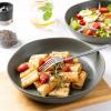imageAmorArc 975 Ceramic Large Pasta Bowls 38oz Stoneware Flat Serving Bowls Set of 4 OvenMicrowaveampampDishwasher Safe Bowls with Wavy Rim for Fruit Pasta Salad Meal Matte WhiteReactive Glaze