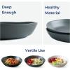 imageAmorArc 975 Ceramic Large Pasta Bowls 38oz Stoneware Flat Serving Bowls Set of 4 OvenMicrowaveampampDishwasher Safe Bowls with Wavy Rim for Fruit Pasta Salad Meal Matte WhiteReactive Glaze