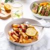 imageAmorArc 975 Ceramic Large Pasta Bowls 38oz Stoneware Flat Serving Bowls Set of 4 OvenMicrowaveampampDishwasher Safe Bowls with Wavy Rim for Fruit Pasta Salad Meal Matte WhiteMatte White
