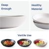imageAmorArc 975 Ceramic Large Pasta Bowls 38oz Stoneware Flat Serving Bowls Set of 4 OvenMicrowaveampampDishwasher Safe Bowls with Wavy Rim for Fruit Pasta Salad Meal Matte WhiteMatte White