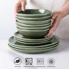 imageAmorArc Ceramic Cereal Bowls Set of 6 24 oz Handmade Stoneware Bowls Set for Cereal Soup Salad Stylish Kitchen bowls for Meal Dishwasher ampamp Microwave Safe Reactive GlazeCappuccinoJade Green