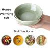 imageAmorArc Ceramic Cereal Bowls Set of 6 24 oz Handmade Stoneware Bowls Set for Cereal Soup Salad Stylish Kitchen bowls for Meal Dishwasher ampamp Microwave Safe Reactive GlazeCappuccinoOlive Green