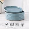 imageAmorArc Ceramic Dinner Plates Set of 6 100 Inch Matte Stoneware Plates for KitchenModern Flat Dinnerware Dishes SetMicrowaveampamp Dishwasher Safe Scratch Resistant Matte BlackBlue