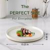 imageAmorArc Ceramic Dinner Plates Set of 6 100 Inch Matte Stoneware Plates for KitchenModern Flat Dinnerware Dishes SetMicrowaveampamp Dishwasher Safe Scratch Resistant Matte BlackBeige