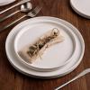 imageAmorArc Ceramic Dinner Plates Set of 6 100 Inch Matte Stoneware Plates for KitchenModern Flat Dinnerware Dishes SetMicrowaveampamp Dishwasher Safe Scratch Resistant Matte BlackMatte White