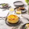 imageAmorArc Ceramic Dinner Plates Set of 6 100 Inch Matte Stoneware Plates for KitchenModern Flat Dinnerware Dishes SetMicrowaveampamp Dishwasher Safe Scratch Resistant Matte BlackMatt Gray