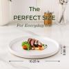 imageAmorArc Ceramic Dinner Plates Set of 6 100 Inch Matte Stoneware Plates for KitchenModern Flat Dinnerware Dishes SetMicrowaveampamp Dishwasher Safe Scratch Resistant Matte BlackWhite