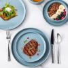 imageAmorArc Ceramic Dinner Plates Set of 6 100 Inch Matte Stoneware Plates for KitchenModern Flat Dinnerware Dishes SetMicrowaveampamp Dishwasher Safe Scratch Resistant Matte BlackBlue