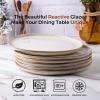imageAmorArc Ceramic Dinner Plates Set of 6 105 Inch Handmade Reactive Glaze Stoneware PlatesLarge Rustic Shape Dinnerware Dish Set for Kitchen Microwave ampamp Dishwasher SafeScratch ResistantPearl WhiteCappuccino