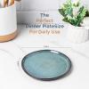 imageAmorArc Ceramic Dinner Plates Set of 6 105 Inch Handmade Reactive Glaze Stoneware PlatesLarge Rustic Shape Dinnerware Dish Set for Kitchen Microwave ampamp Dishwasher SafeScratch ResistantPearl WhiteCeylon Blue