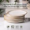 imageAmorArc Ceramic Dinner Plates Set of 6 105 Inch Handmade Reactive Glaze Stoneware PlatesLarge Rustic Shape Dinnerware Dish Set for Kitchen Microwave ampamp Dishwasher SafeScratch ResistantPearl WhitePearl White
