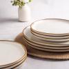 imageAmorArc Ceramic Dinner Plates Set of 6 105 Inch Handmade Reactive Glaze Stoneware PlatesLarge Rustic Shape Dinnerware Dish Set for Kitchen Microwave ampamp Dishwasher SafeScratch ResistantPearl WhitePearl White
