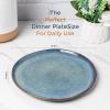 imageAmorArc Ceramic Dinner Plates Set of 6 105 Inch Handmade Reactive Glaze Stoneware PlatesLarge Rustic Shape Dinnerware Dish Set for Kitchen Microwave ampamp Dishwasher SafeScratch ResistantPearl WhiteCeylon Blue