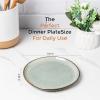 imageAmorArc Ceramic Dinner Plates Set of 6 105 Inch Handmade Reactive Glaze Stoneware PlatesLarge Rustic Shape Dinnerware Dish Set for Kitchen Microwave ampamp Dishwasher SafeScratch ResistantPearl WhiteGreen Wheat