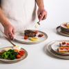 imageAmorArc Ceramic Dinner Plates Set of 6 105 Inch Handmade Reactive Glaze Stoneware PlatesLarge Rustic Shape Dinnerware Dish Set for Kitchen Microwave ampamp Dishwasher SafeScratch ResistantPearl WhiteCappuccino