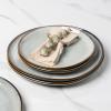imageAmorArc Ceramic Dinner Plates Set of 6 105 Inch Handmade Reactive Glaze Stoneware PlatesLarge Rustic Shape Dinnerware Dish Set for Kitchen Microwave ampamp Dishwasher SafeScratch ResistantPearl WhiteGreen Wheat