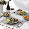 imageAmorArc Ceramic Dinner Plates Set of 6 105 Inch Handmade Reactive Glaze Stoneware PlatesLarge Rustic Shape Dinnerware Dish Set for Kitchen Microwave ampamp Dishwasher SafeScratch ResistantPearl WhiteOlive Green