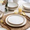 imageAmorArc Ceramic Dinner Plates Set of 6 105 Inch Handmade Reactive Glaze Stoneware PlatesLarge Rustic Shape Dinnerware Dish Set for Kitchen Microwave ampamp Dishwasher SafeScratch ResistantPearl WhitePearl White