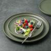 imageAmorArc Ceramic Dinner Plates Set of 6 Wavy Rim 105 Inch Stoneware Dish Set Large Dinnerware Plates for KitchenMicrowaveampampDishwasher Safe Scratch ResistantReactive Glaze Matte BlackReactiv Matte