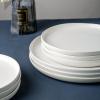 imageAmorArc Ceramic Dinner Plates Set of 6 Wavy Rim 105 Inch Stoneware Dish Set Large Dinnerware Plates for KitchenMicrowaveampampDishwasher Safe Scratch ResistantReactive Glaze Matte BlackMatte White