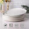 imageAmorArc Ceramic Dinner Plates Set of 6 Wavy Rim 105 Inch Stoneware Dish Set Large Dinnerware Plates for KitchenMicrowaveampampDishwasher Safe Scratch ResistantReactive Glaze Matte BlackMatte White