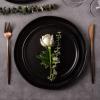 imageAmorArc Ceramic Dinner Plates Set of 6 Wavy Rim 105 Inch Stoneware Dish Set Large Dinnerware Plates for KitchenMicrowaveampampDishwasher Safe Scratch ResistantReactive Glaze Matte BlackBlack