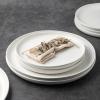 imageAmorArc Ceramic Dinner Plates Set of 6 Wavy Rim 105 Inch Stoneware Dish Set Large Dinnerware Plates for KitchenMicrowaveampampDishwasher Safe Scratch ResistantReactive Glaze Matte BlackMatte White