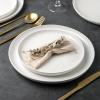 imageAmorArc Ceramic Dinner Plates Set of 6 Wavy Rim 105 Inch Stoneware Dish Set Large Dinnerware Plates for KitchenMicrowaveampampDishwasher Safe Scratch ResistantReactive Glaze Matte BlackMatte White