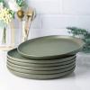 imageAmorArc Ceramic Dinner Plates Set of 6 Wavy Rim 105 Inch Stoneware Dish Set Large Dinnerware Plates for KitchenMicrowaveampampDishwasher Safe Scratch ResistantReactive Glaze Matte BlackReactiv Matte
